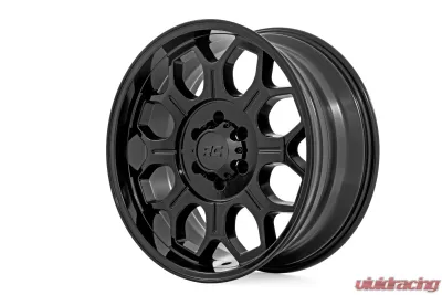 Rough Country 77 Series Wheel One-Piece Semi Gloss Black 20x9 6x135 0mm - 77200917