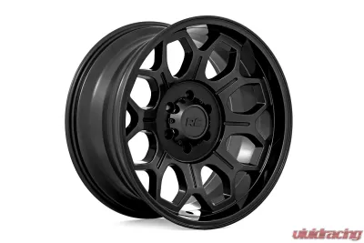 Rough Country 77 Series Wheel One-Piece Semi Gloss Black 20x9 6x135 0mm - 77200917