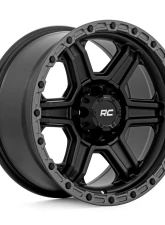 Rough Country 79 Series Wheel 17x8.5 Semi Gloss Black with Gunmetal Ring 6x5.5 Fitment for Multiple Models                                     - 79170912B - Image 3