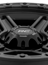 Rough Country 79 Series Wheel 17x8.5 Semi Gloss Black with Gunmetal Ring 6x5.5 Fitment for Multiple Models                                     - 79170912B - Image 6