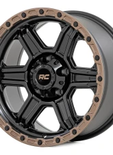 Rough Country 79 Series Wheel One-Piece Semi Gloss Black w/Bronze Ring 17x8.5 5x5 0mm                                     - 79170918 - Image 6