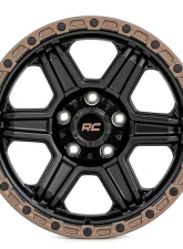 Rough Country 79 Series Wheel One-Piece Semi Gloss Black w/Bronze Ring 17x8.5 5x5 0mm                                     - 79170918 - Image 2