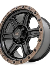 Rough Country 79 Series Wheel One-Piece Semi Gloss Black w/Bronze Ring 17x8.5 5x5 0mm                                     - 79170918 - Image 3
