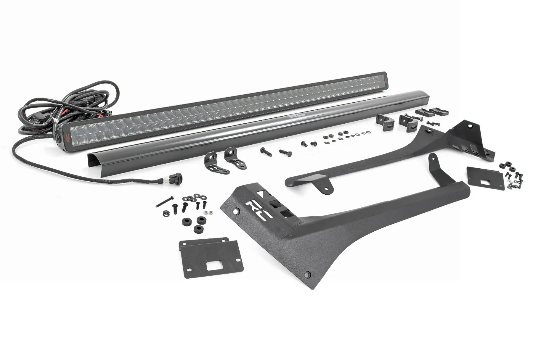 Rough Country JEEP JL | JT 50IN LED UPPER WINDSHIELD MOUNT w/50IN DUAL ROW Spectrum Series - 80069