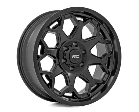 Rough Country 80 Series Wheel One-Piece Semi Gloss Black 20x9 6x5.5 |-12mm