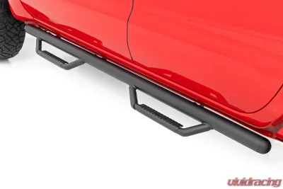 Rough Country Nerf Steps Cab Length for 2005-2024 Nissan Frontier Crew Cab, Textured Black - 82001B