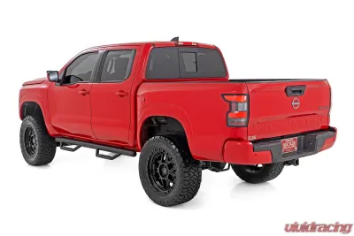 Rough Country Nerf Steps Cab Length for 2005-2024 Nissan Frontier Crew Cab, Textured Black - 82001B
