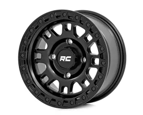 Rough Country 82 Series Wheel One-Piece Semi Gloss Black 14x7 4x156 +10mm