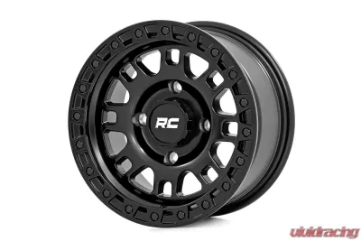 Rough Country 82 Series Wheel One-Piece Semi Gloss Black 14x7 4x137 +10mm - 82140733