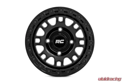 Rough Country 82 Series Wheel One-Piece Semi Gloss Black 14x7 4x137 +10mm - 82140733