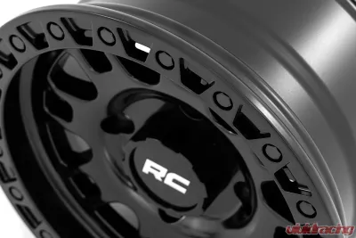 Rough Country 82 Series Wheel One-Piece Semi Gloss Black 14x7 4x137 +10mm - 82140733