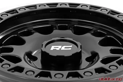 Rough Country 82 Series Wheel One-Piece Semi Gloss Black 14x7 4x137 +10mm - 82140733