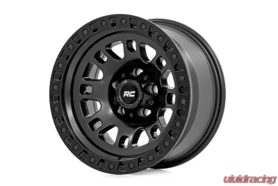 Rough Country 82 Series Wheel One-Piece Semi Gloss Black 18x9 6x5.5 -12mm - 82181212