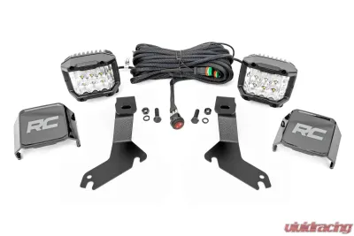 Rough Country LED Light Kit Ditch Mount 3" Osram Wide for Chevy Silverado 1500 99-06 - 82285
