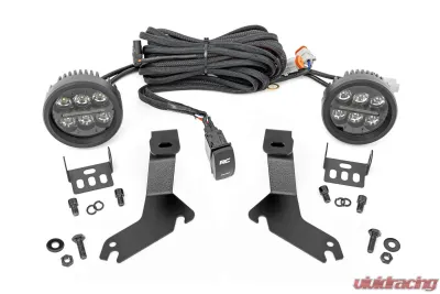 Rough Country LED Light Kit Ditch Mount 3.5" Amber DRL for 1999-2006 Chevy 1500 - 82286