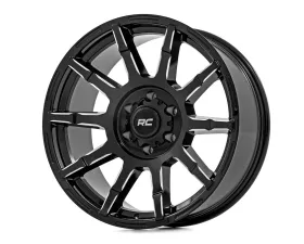 Rough Country 83 Series Wheel One-Piece Gloss Black 17x9 5x4.5 +0mm