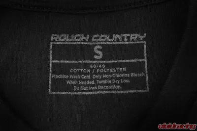 Rough Country T-Shirt Pattern Black Small - Tagless Comfort with Tread Logo Design - 84085SM