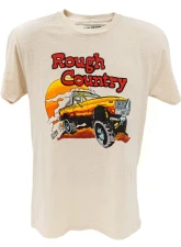 Rough Country T-Shirt Throwback Cream 2XL - Classic Truck Logo, Tagless Tri-Blend Fabric                                     - 840912XL - Image 5