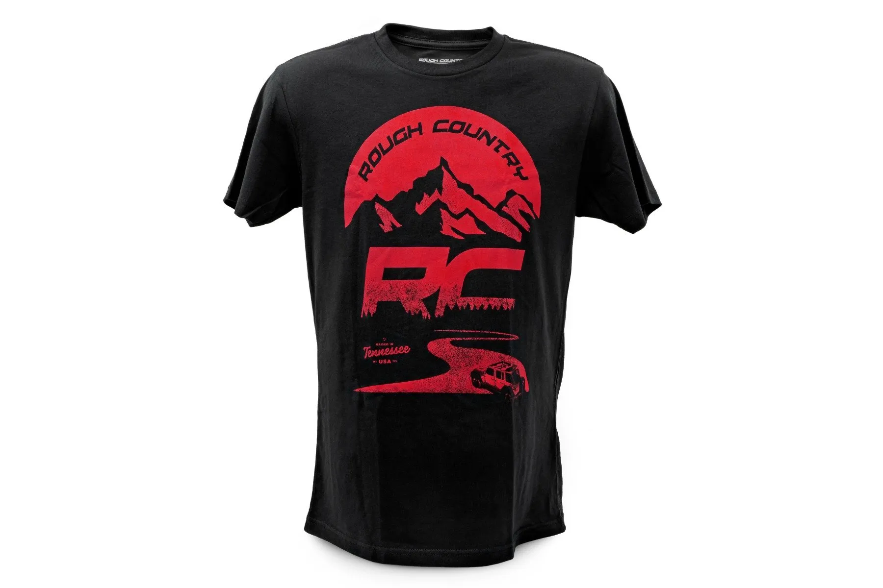 Rough Country T-Shirt RC Mountains Black MD - 84092MD