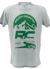 Rough Country RC Mountains T-Shirt Heather Gray Small, Tagless Tri-Blend Fabric                                     - 84093SM - Image 5
