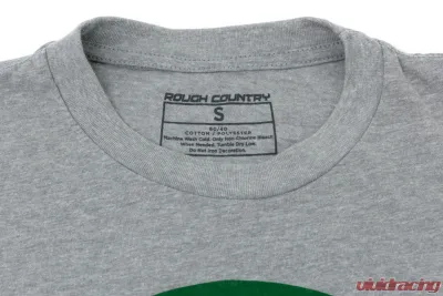 Rough Country RC Mountains T-Shirt Heather Gray Small, Tagless Tri-Blend Fabric - 84093SM