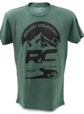 Rough Country T-Shirt RC Mountains Forest Green 2XL Tagless Tri-Blend Fabric                                     - 840942XL - Image 5