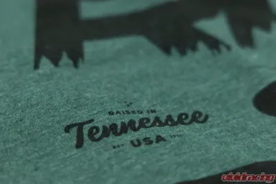 Rough Country T-Shirt RC Mountains Forest Green 2XL Tagless Tri-Blend Fabric - 840942XL