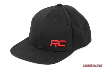 Rough Country Hat Flat Bill Black w/Red Logo - 84123