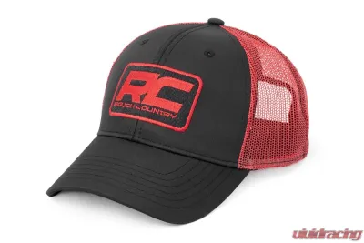 Rough Country Hat Red Mesh Black | Red w/Patch - 84124