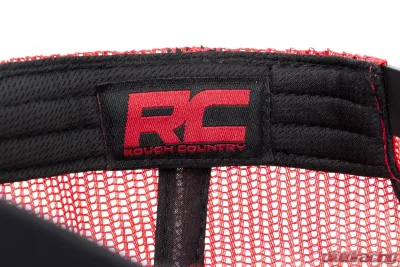 Rough Country Hat Red Mesh Black | Red w/Patch - 84124