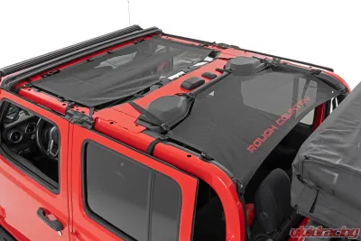 Rough Country Mesh Bikini Top Plus Black Jeep Gladiator JT 4WD 2020-2025 - 85118