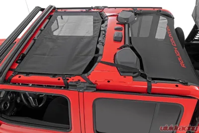 Rough Country Mesh Bikini Top Plus Black Jeep Gladiator JT 4WD 2020-2025 - 85118