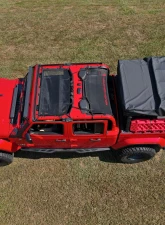 Rough Country Mesh Bikini Top Plus Black Jeep Gladiator JT 4WD 2020-2025                                     - 85118 - Image 5