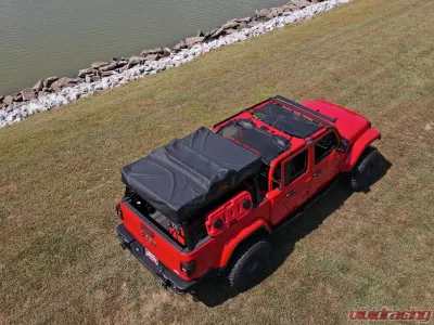 Rough Country Mesh Bikini Top Plus Black Jeep Gladiator JT 4WD 2020-2025 - 85118
