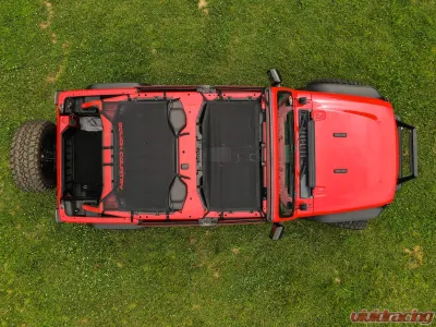 Rough Country Mesh Bikini Top Plus 18-20 4-Door, Black Jeep Wrangler JL Unlimited 2018-2020 - 85120