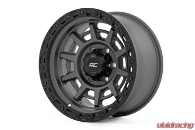 Rough Country 85 Series Wheel Simulated Beadlock Gunmetal Gray | Black 17x9 8x6.5 +0 - 85170010A