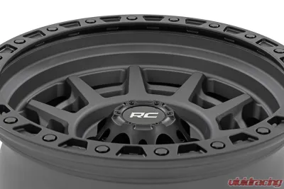 Rough Country 85 Series Wheel Simulated Beadlock Gunmetal Gray | Black 17x9 8x6.5 +0 - 85170010A
