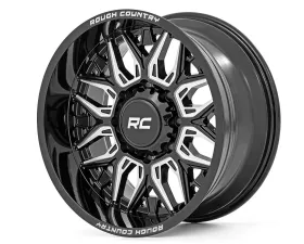 Rough Country 86 Series Wheel One-Piece Gloss Black 20x10 5x5 -19mm