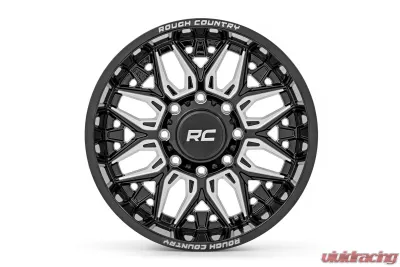Rough Country 86 Series Wheel One-Piece Gloss Black 22x10 6x5.5 -25mm - 86221012