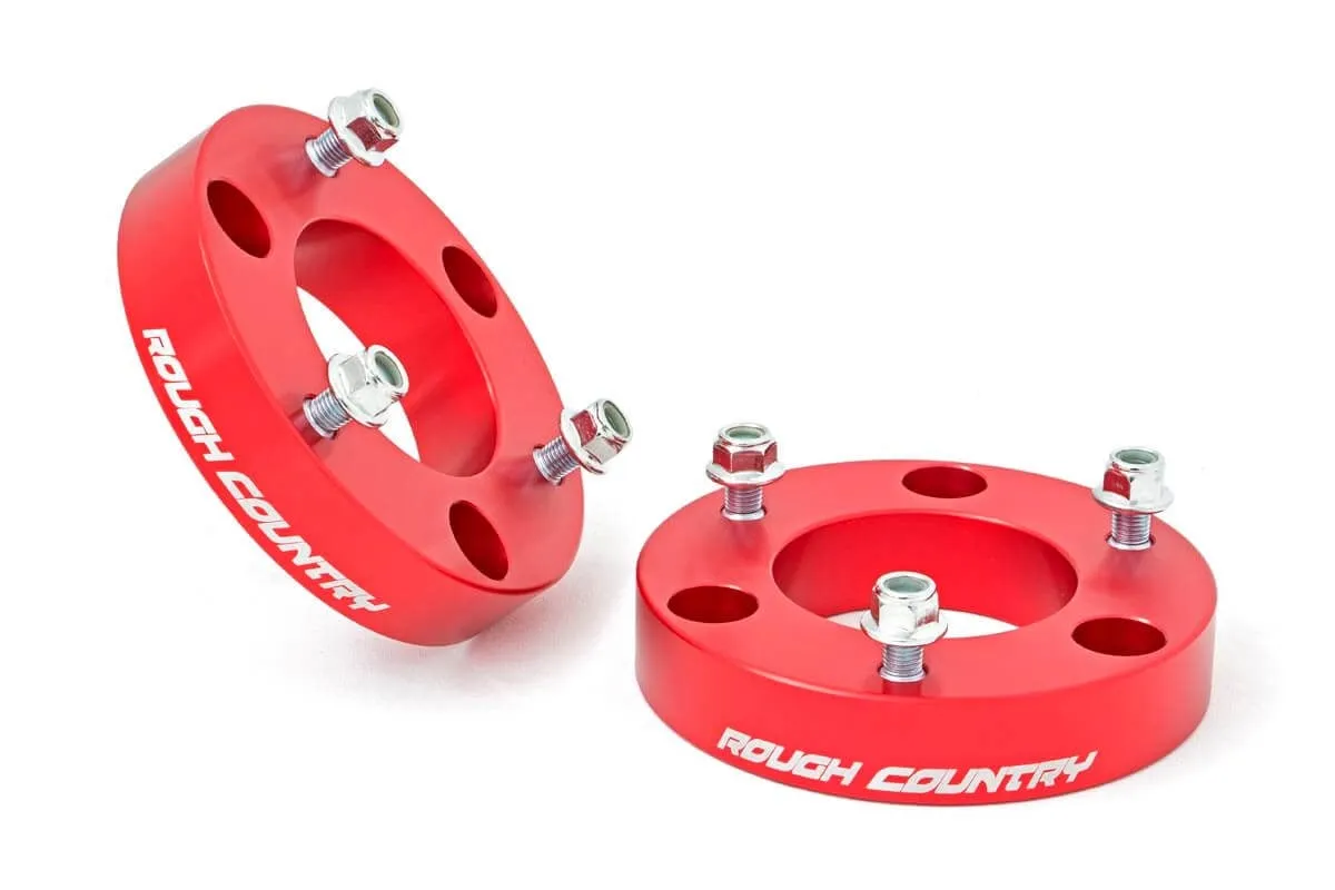 Rough Country 2" Leveling Kit Red Spacers Nissan Titan 2WD | 4WD 2004-2024 - 863RED