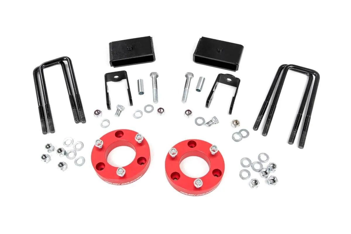 Rough Country 2" Lift Kit Red Spacers Nissan Titan XD 2WD | 4WD 2016-2024 - 868RED