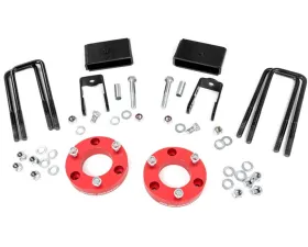 Rough Country 2 Inch Lift Kit Red Spacers for 2016-2024 Nissan Titan XD