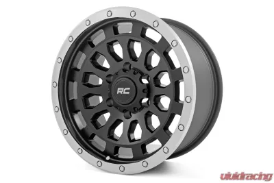 Rough Country 87 Series 17x8.5 Black Machined Simulated Beadlock Wheel 6x5.5 for Chevy/GMC/Toyota - 87170912B