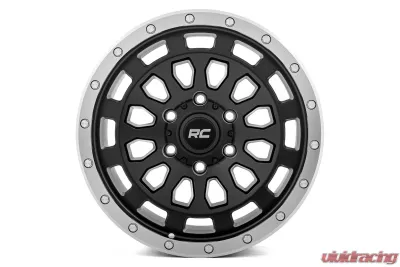 Rough Country 87 Series 17x8.5 Black Machined Simulated Beadlock Wheel 6x5.5 for Chevy/GMC/Toyota - 87170912B
