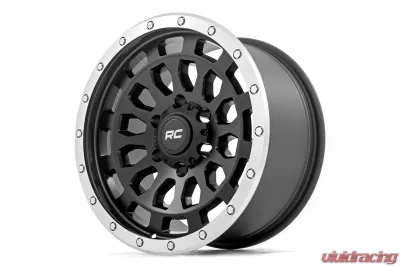 Rough Country 87 Series 17x8.5 Black Machined Simulated Beadlock Wheel 6x5.5 for Chevy/GMC/Toyota - 87170912B
