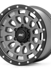 Rough Country 87 Series Simulated Beadlock Wheel Gray Black 17x8.5 6x5.5 for Chevy GMC Ford                                     - 87170912G - Image 6