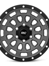 Rough Country 87 Series Simulated Beadlock Wheel Gray Black 17x8.5 6x5.5 for Chevy GMC Ford                                     - 87170912G - Image 2