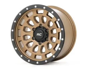 Rough Country 87 Series Wheel Simulated Beadlock Bronze | Black 17x8.5 6x5.5 +0mm