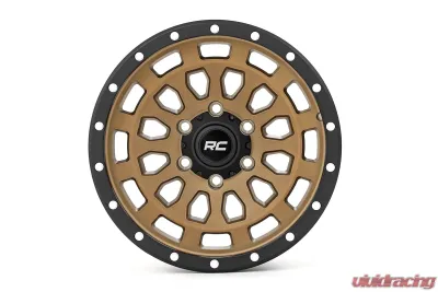 Rough Country 87 Series Wheel Simulated Beadlock Bronze | Black 17x8.5 6x5.5 +0mm - 87170912