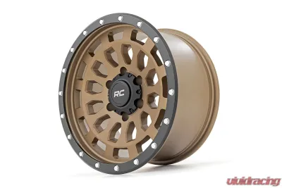 Rough Country 87 Series 17x8.5 Bronze Simulated Beadlock Wheel for Jeep Wrangler & Chevrolet - 87170918
